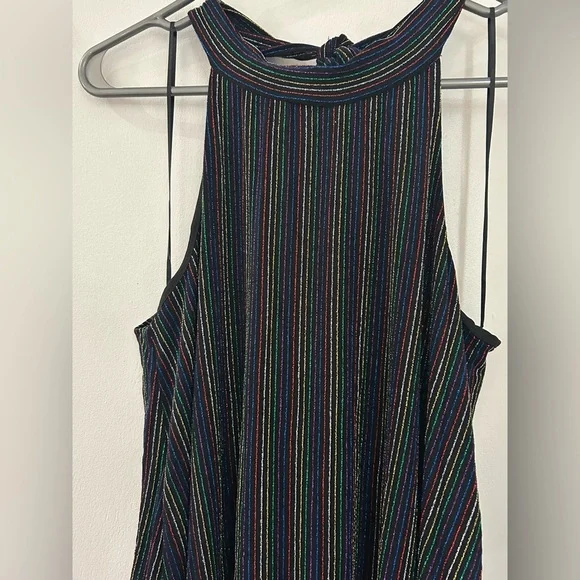 Simons Multicolor Striped Backless Dress - Picture 3 of 5